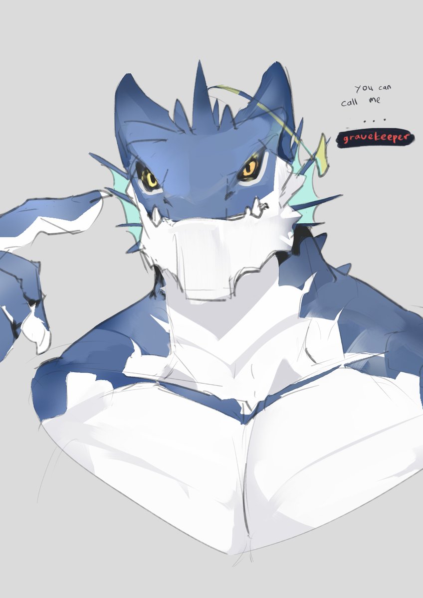 Gravoryn's tweet photo. I drew my bodyguard again (front-facing view :sob:) https://t.co/Pf95sxS2t6
