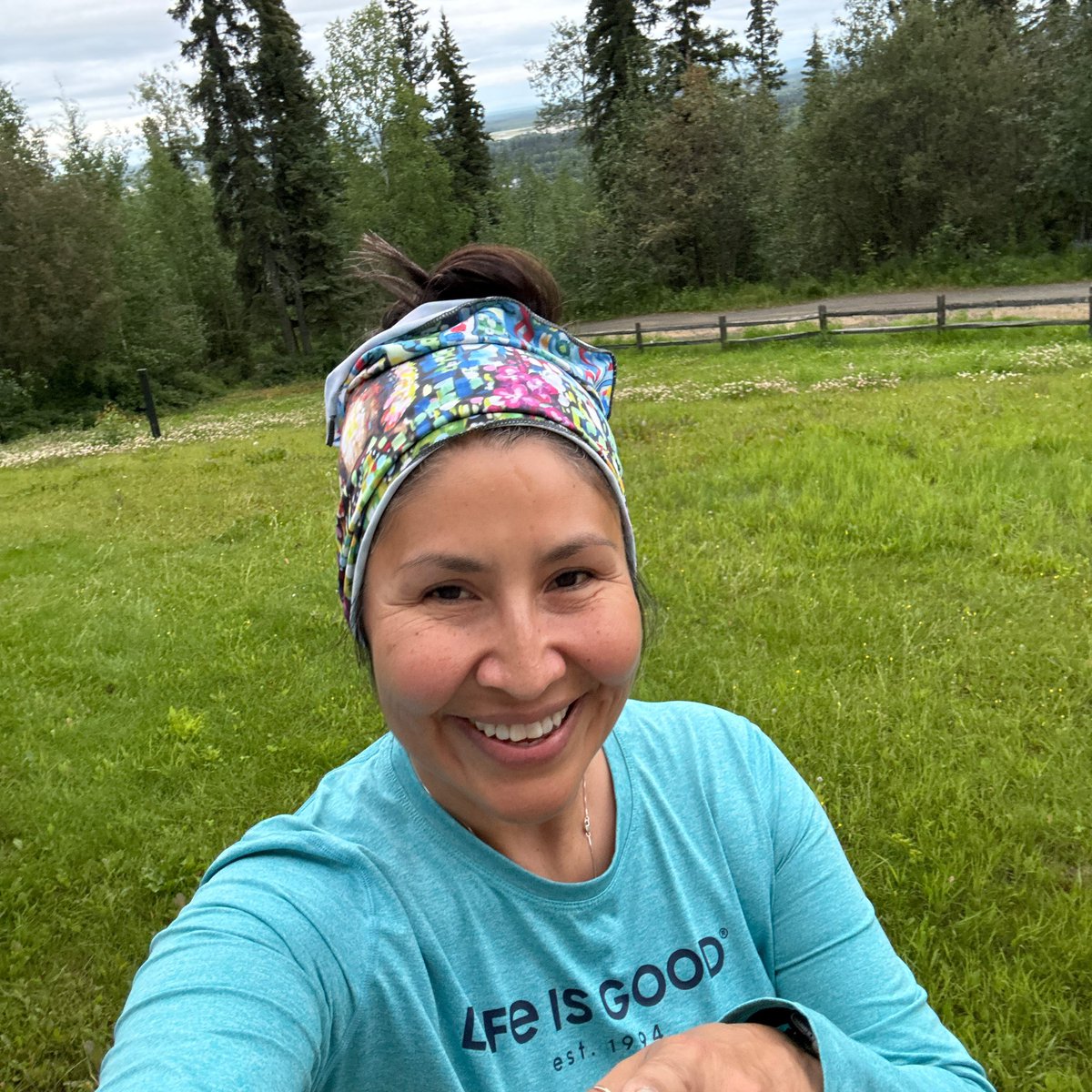 907sharon's tweet photo. Day 4 Monday 54 Fairbanks cloudy 🌥️ week 25 of 2026.  Search party for dogs, not necessary, lil buggers return on their own time after they are done. Prayers going out to our communities 🙏🏽. Love jogs with puppies, and beautiful wind and rain. #coachbennett #nikerunclub https://t.co/XzF6lQ4a2y