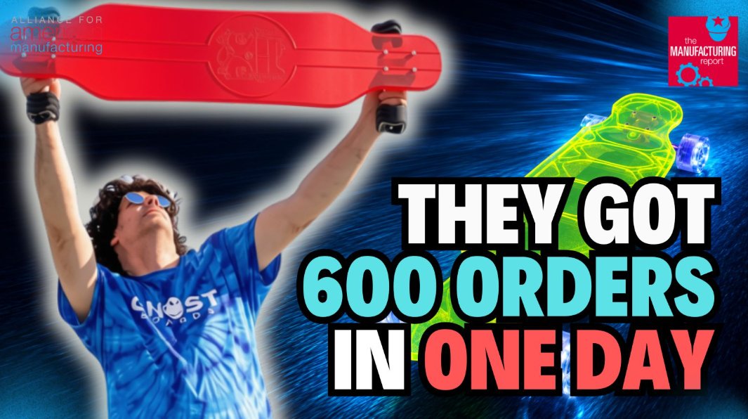 KeepitMadeinUSA's tweet photo. Can a single viral video transform American manufacturing?

For Ghost Boards, the answer was yes. 

One TikTok generated 50 million views and 600 orders a day, forcing a Utah maker to scale fast without moving production overseas.

More in the thread--> https://t.co/ywwfpri0Or