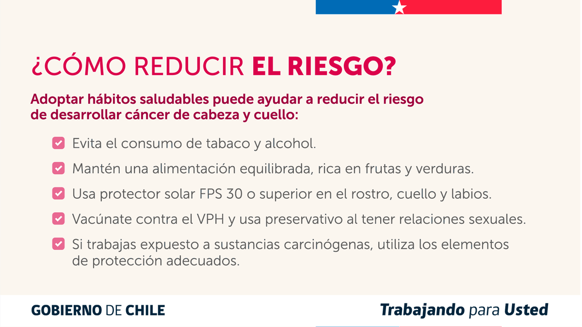 ministeriosalud's tweet photo. En el Día Mundial del Cáncer Cabeza y Cuello, detectarlo a tiempo mejora las posibilidades de tratamiento.

Es importante que adoptes hábitos saludables que pueden ayudar a reducir el riesgo de desarrollar este tipo de cáncer. https://t.co/Z5lA694E1V