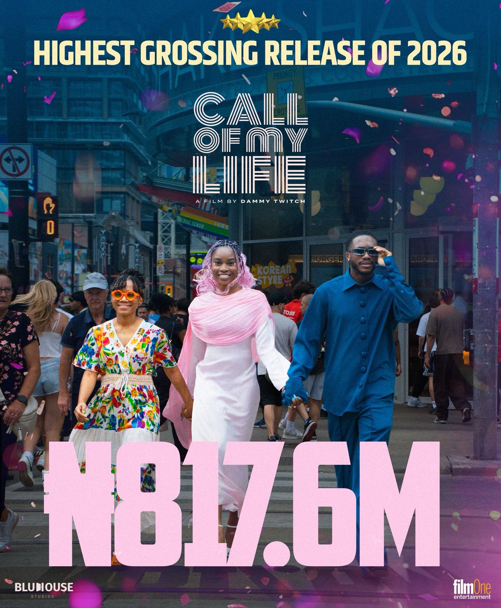 DammyTwitch's tweet photo. I am the Highest Grossing Director of 2026. 

Call Of My Life is the number one film this year 🇳🇬 https://t.co/oRLRQlNPyT