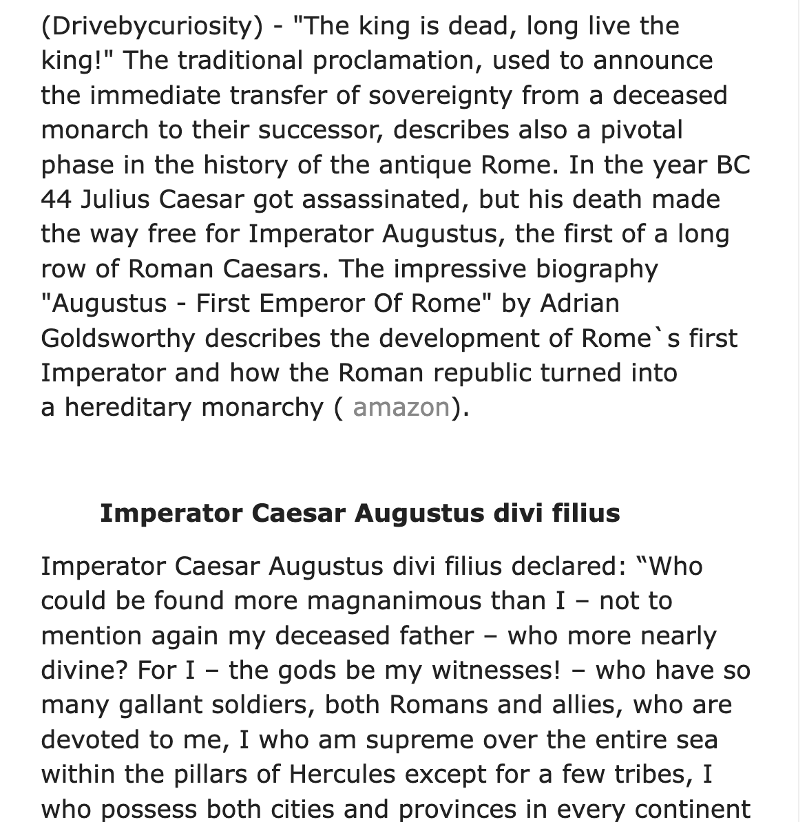 DrGem2015's tweet photo. #bookreview: Augustus - First Emperor Of Rome By Adrian Goldsworthy 

https://t.co/b0lngbbHfY

#biography #romanempire #history #augustus #nytimes #bloomberg #bbc #guardian https://t.co/i0X1gxgosF
