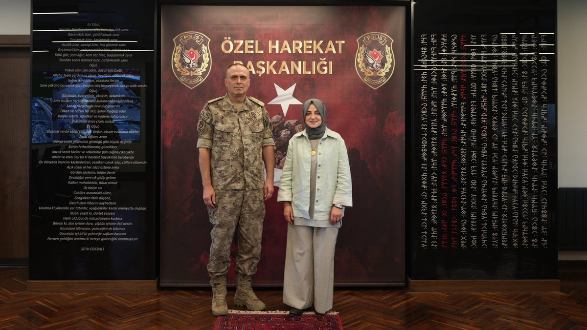 ozelharekatbsk's tweet photo. Cumhurbaşkanı Başdanışmanı Sayın Gülşen Orhan, Özel Harekat Başkanlığını ziyaret etti.

Nazik ziyaretleriyle Başkanlığımızı onurlandıran ve kıymetli teveccühlerini esirgemeyen Cumhurbaşkanı Başdanışmanı Sayın Gülşen Orhan’a şükranlarımızı arz ederiz. https://t.co/zjpiY00k9z