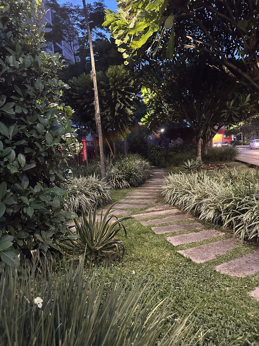 alvarogonzalezu's tweet photo. Denuncia:
Este bello parque público es un pulmón verde de oxígeno y solaz en la selva de asfalto y cemento de Astorga, El Poblado, Medellín. La @AlcaldiadeMed lo  eliminará para remplazarlo por un establecimiento de rumba de dos plantas adjudicado a un privado. No lo permitamos. https://t.co/Q4j9rpVdLD