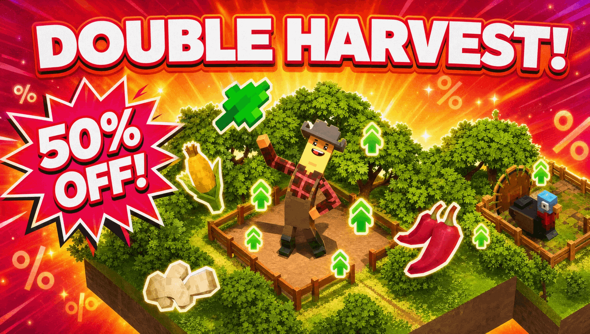 ChainersGame's tweet photo. EXPAND YOUR FARM WITH 50% OFF 🏷🔥
... and double your rewards!

Enjoy an exciting limited-time offer—this week only. Give your farm more room to grow and set it up for even more success!

Plus, celebrate your new land with 💥a rare plot at 50% OFF💥—available for a short time also!

🤝Plot and Bigger Land — all you need to become better in ONE SECOND!

Tier 4 is waiting for a new king or queen to come! 👑
