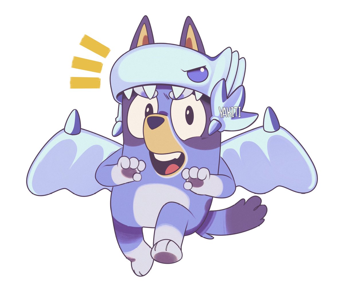 I_Am_Yakiti's tweet photo. Bluey white dragon! https://t.co/hVEV5jwsc6