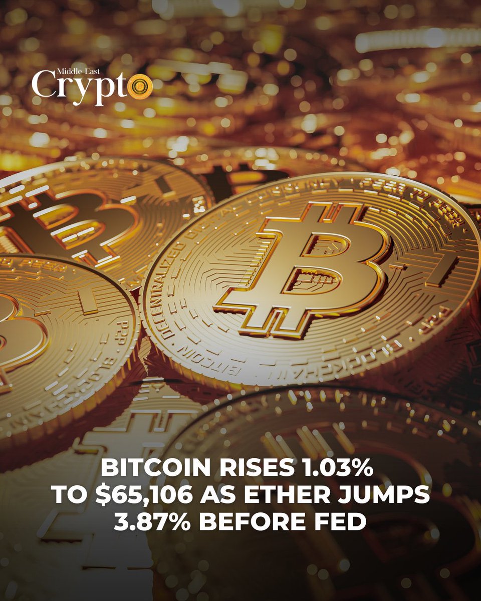 ANTPOOL__'s tweet photo. Bitcoin traded at $65,106.57, at 3:00 PM UAE time, gaining 1.03% over 24 hours and 1.62% over seven days. Its market capitalization stood at $1.31 trillion, while 24-hour trading volume reached $20.80 billion.

#Bitcoin #btc #crypto https://t.co/oRbu3ia9jb