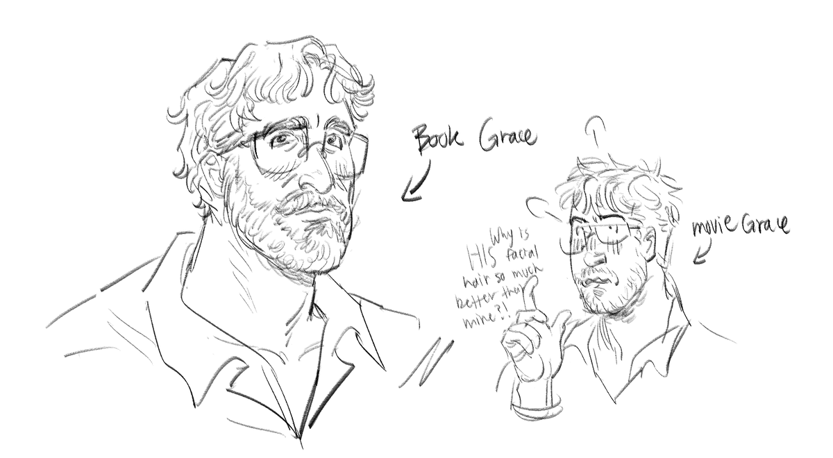 cabinette_'s tweet photo. I'm not immune to bandwagons... here is my take on book grace !! also him interacting with movie grace :-))) #phm #projecthailmary #graceland https://t.co/cWyswXDi5O