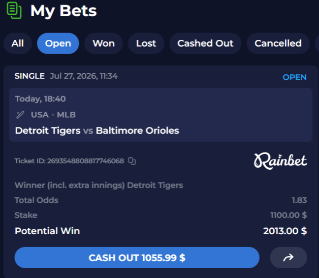 Crypto_Chase's tweet photo. Taking the Tigers to win at home, Montero has been pitching well. https://t.co/Ng7cIqKOUS