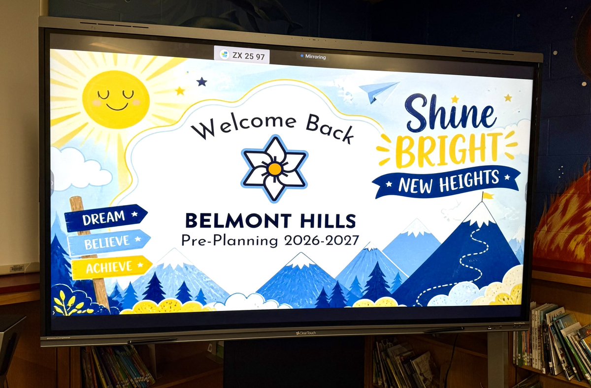 belmontbears's tweet photo. We had an amazing first day back!! Our staff is ready to “Shine Bright &amp; Reach New Heights!!” https://t.co/oLLO9s6WiW