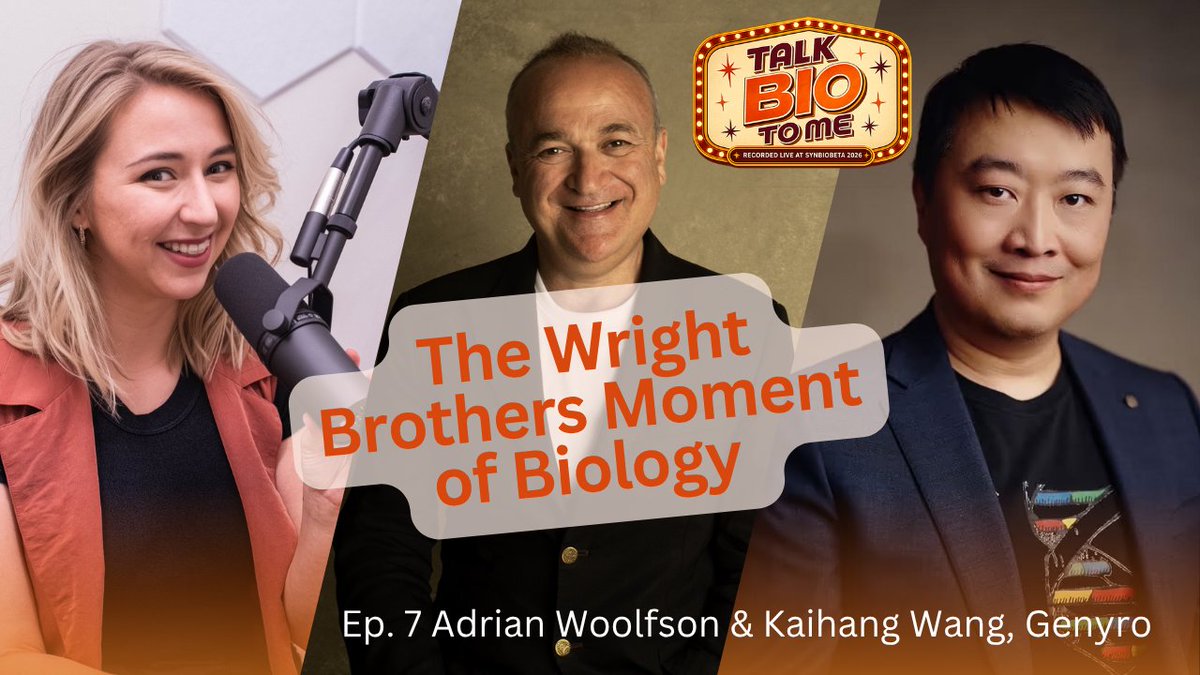 Genyroinc's tweet photo. @Genyro co-founders @Adrian Woolfson and Kaihang Wang sat down with @Flo Lumsden to talk about how Genyro’s #Sidewinder technology rapidly builds DNA sequences of any complexity.

Watch the full podcast here: https://t.co/Ud5JukqgUF

#AI #GenerativeBiology #SynBio #AIxBio https://t.co/ON3Ckl0CXl