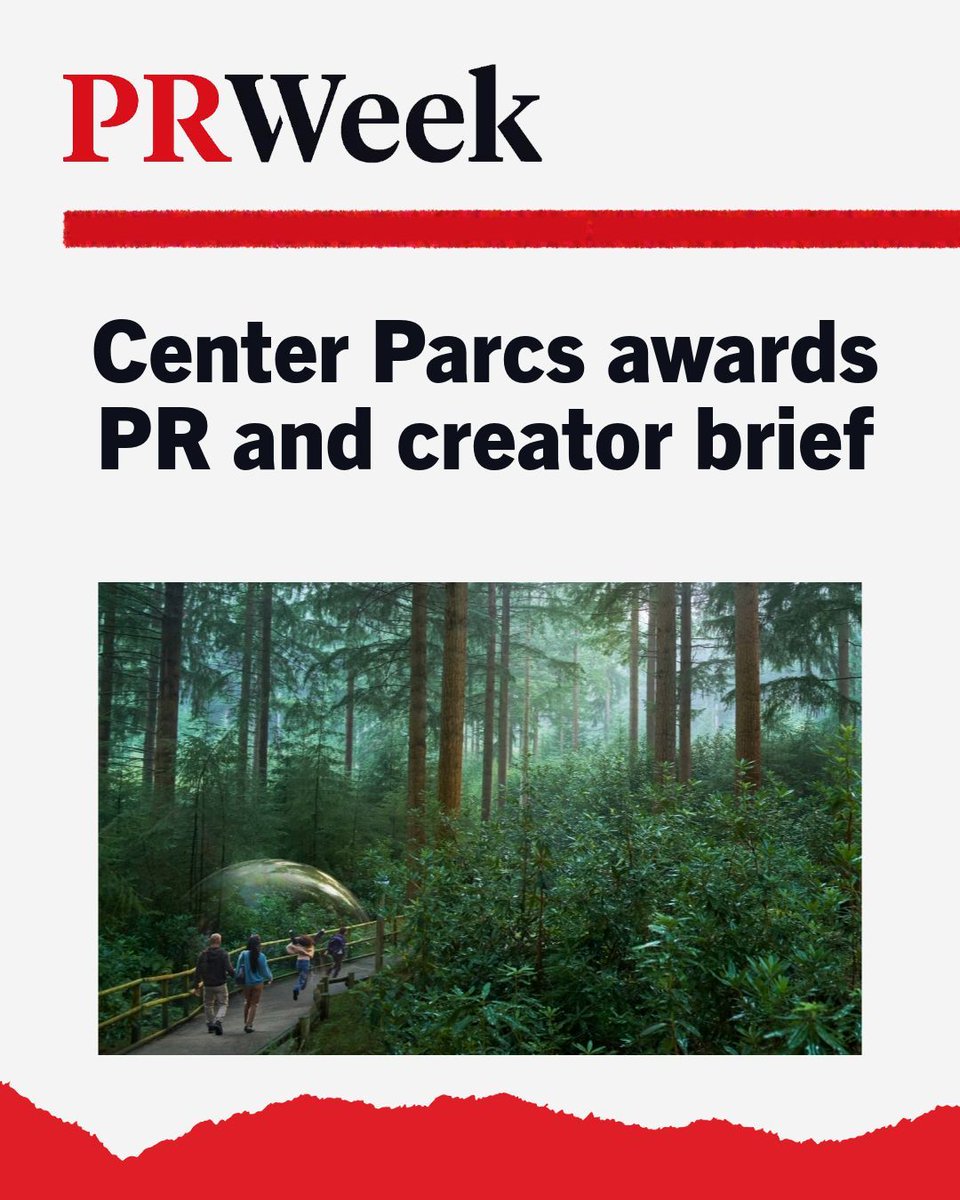 prweekuknews's tweet photo. Exclusive: Center Parcs awards PR and creator brief https://t.co/9s1UkJxeNb https://t.co/OwZVXGMlcy