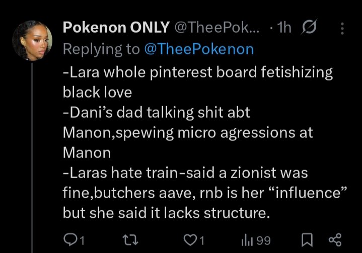 layudawn's tweet photo. "lara's pinterest board fetishizing black love blah blah"
that's your interpretation, dumbass, not an objective fact. where's the evidence that it was intentionally fetishizing rather than your own reading of it? https://t.co/cX514MNxYy