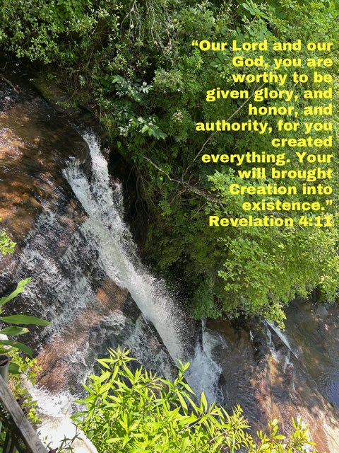 larryvertice's tweet photo. This verse reminds us that there are certain basics about God for which we can always celebrate Him! The fact that God created this truly magnificent waterfall, the fact that God created  you and me--our God is the ultimate Creator! And, God sent Jesus to be our salvation! https://t.co/pcgcU186kH