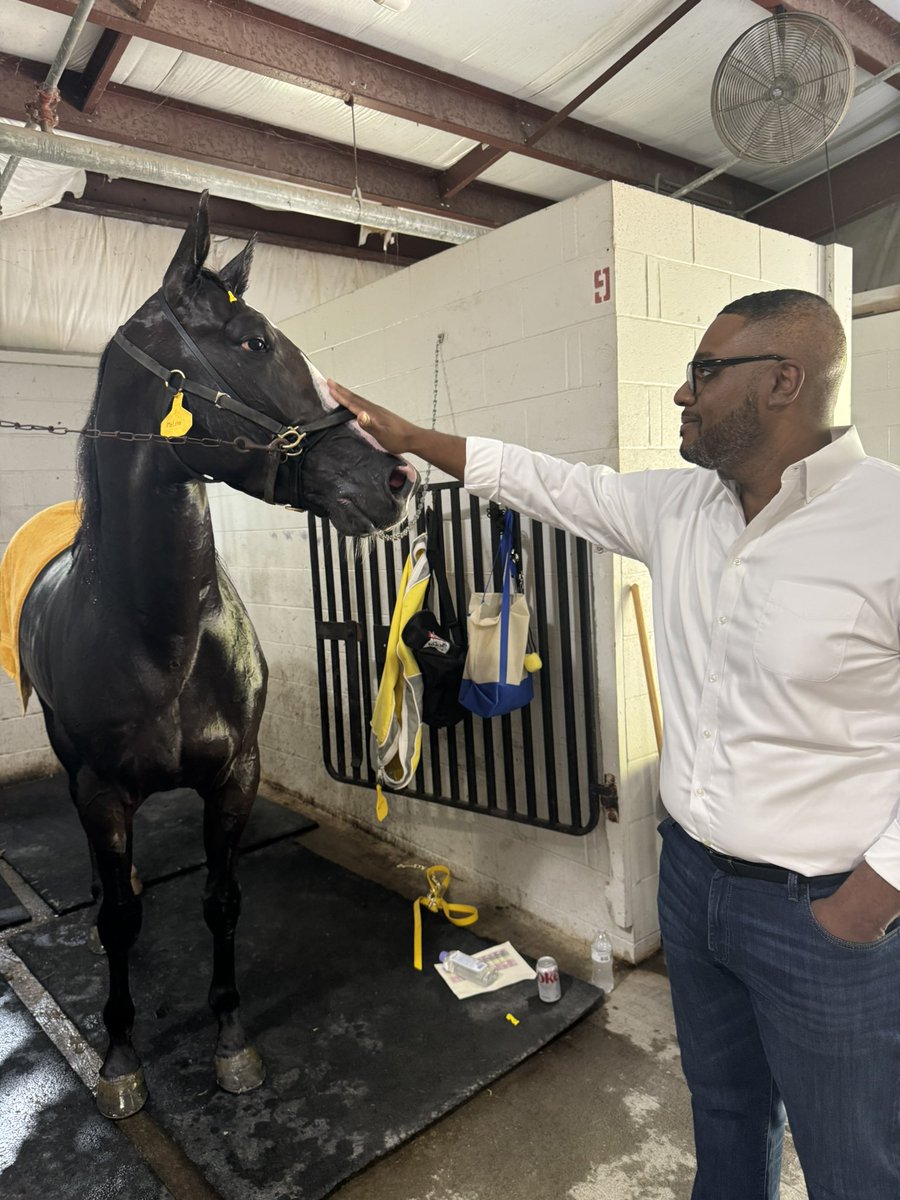 TheMSOA's tweet photo. Lieutenant Governor Austin Davis joined us on Adios Day for the 60th Delvin Miller Adios Pace for the Orchids presented by 1/ST BET!

During his visit, he toured the paddock, met with horsemen and industry members, and experienced the excitement behind one of Pennsylvania’s premier harness racing events. We also had the opportunity to discuss the importance of supporting events like the Adios and the significant impact harness racing has on the Commonwealth’s agriculture, equine industry, tourism, and local economy.

Thank you, Lieutenant Governor Davis, for spending the day with us and for recognizing the value of Pennsylvania harness racing. We were honored to have you at The Meadows!