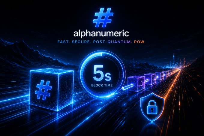 Alphanumcommun's tweet photo. @safetrade we'd be happy to see $ALPHA on your exchange. 

#alphanumeric is a SHA-256 Proof-of-Work blockchain built around ML-DSA-87. Instead of letting post-quantum signatures fill the blockchain forever, it keeps history compact, making 5-second blocks and lightweight synchronization practical even as the network grows.   

As well https://t.co/ACZPP0Nzi2 is fair launched and fully transparent, with no premine, ico, dev fund.