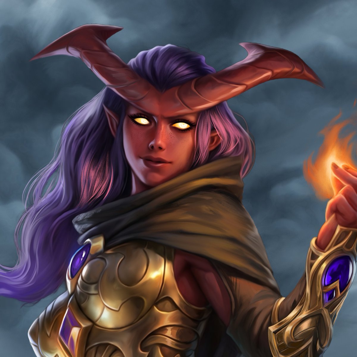 KylePunkArt's tweet photo. Closeup of tiefling 👿 https://t.co/5fS4WYitgu