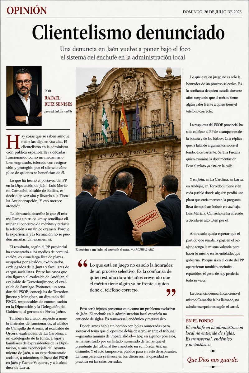 halcon1maltes's tweet photo. Denuncia de #PP sobre el enchufismo en la @dipujaen 
#vox #psoe #iu https://t.co/Za0wkKJVrJ