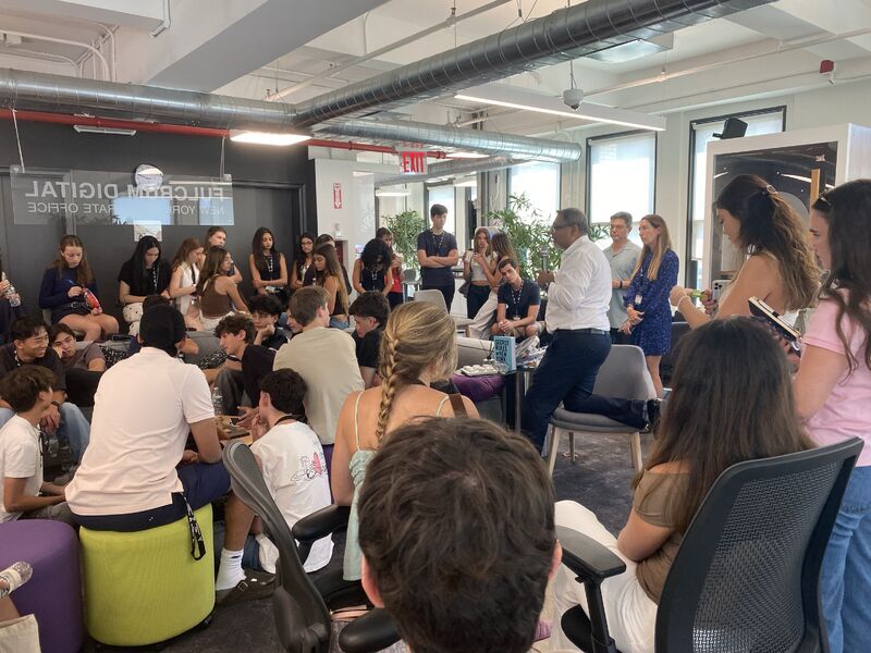 fulcrum_digital's tweet photo. Is AI changing how the next generation learns?

Our Chairman, @sinharajesh, recently hosted students from a @Columbia University summer program at our NYC office to discuss AI, education, and the future of work. Great conversations and valuable perspectives. https://t.co/N618euneGm