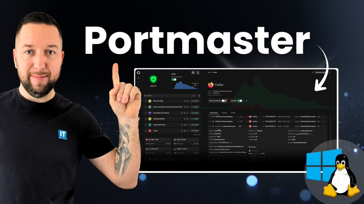 ITConnect_fr's tweet photo. Portmaster affiche, application par application, tout ce que votre PC envoie sur le réseau. Et permet de le bloquer.

Pare-feu open source, Windows et Linux : pubs, trackers et connexions indésirables filtrés en amont.

Ma démo pas à pas 👇
https://t.co/p9S0MitKYB

#opensource https://t.co/TIUwd5B4re
