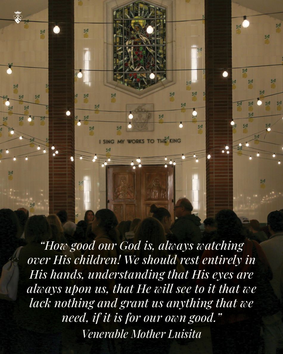 CarmelitesOCD's tweet photo. “How good our God is, always watching over His children! We should rest entirely in His hands, understanding that His eyes are always upon us, that He will see to it that we lack nothing and grant us anything that we need...”

#VenerableMotherLuisita 
#MotherLuisitaMondays https://t.co/JSRXPVUq31