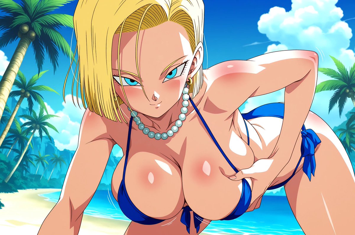 kuxeai's tweet photo. Android 18 owning the beach 🔥

Full-Set Only On::https://t.co/iR0emcHnTO

#Android18 #人造人間18号 #DragonBall #ドラゴンボール #DBZ #DragonBallSuper #anime #waifu #美少女 #アニメ #otaku #beach #bikini #illustration #nsfwㅤ #AnimeLovers https://t.co/ENHig7zXQ4