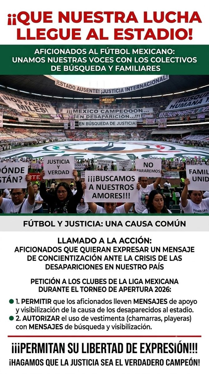 glossybabe892's tweet photo. Llamado para los AFICIONADOS de @LigaBBVAMX @FMF @ClubAmerica @AtlasFC @AtletiDeSanLuis @CruzAzul @Chivas @clubleonfc @MazatlanFC @Rayados @ClubNecaxa @Tuzos @ClubPueblaMX @Club_Queretaro @ClubSantos @TigresOficial @Xolos @TolucaFC @PumasMX que quieran expresarse en los estadios https://t.co/HPgN2BGcME