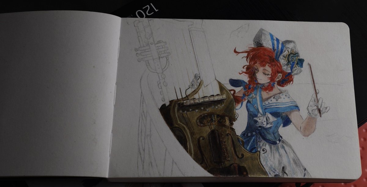BeaterrrZ's tweet photo. This has been quite the massive project for me, my first time attempting a piece of this complexity.🤧
#Reverse1999 #Barcarola #coloredpencil #art https://t.co/IeRcs4UTwy