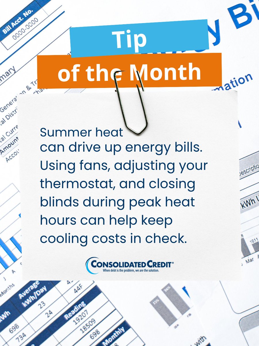ConsolidatedUS's tweet photo. 🗣️Learn &amp; earn!🙌Enter our #TipOfTheMonth contest for chance to win a $50 Amazon eGift Card. ❤️Like post. 👬Tag besties. 🚀Share post. GO!

💡8 Simple Ways to Lower Your Energy Bill &amp; Save Money: https://t.co/ORWXedp6BQ

 #WINMONEY #ConsolidatedCredit #DebtSucks ☎️1-844-450-1789 https://t.co/THn1hwvihj