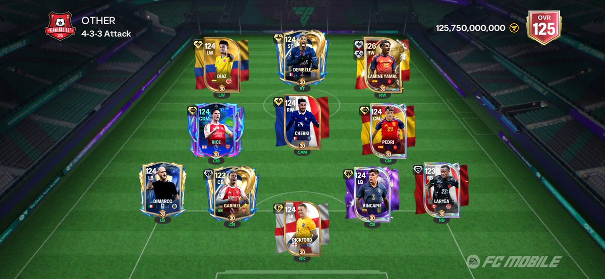 simmons4127's tweet photo. My Updated Team FC MOBILE TEAM 

Hincapie &amp;  Pickford Signed ✅

What I need 

Accelerate Van De Ven at LB ⏳
Bruiser Gabriel at CB ⏳

I need a good RB with Medium ATTK work rate and High Defensive Workrate 

@EASFCMOBILE please release a good RB card !!! 

Cafu is way expensive https://t.co/rdjBJ6fhpK