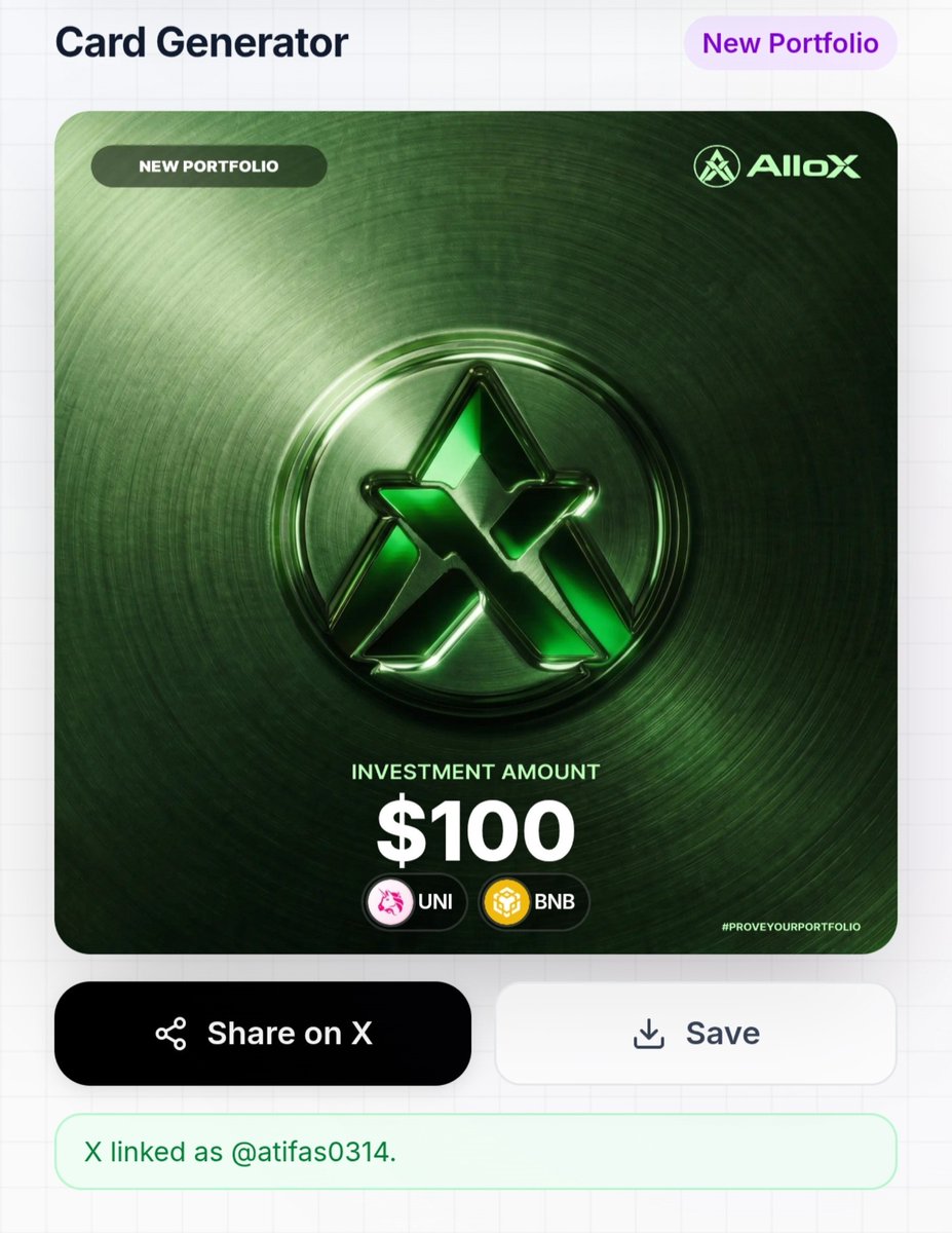 atifas0314's tweet photo. Just proved my portfolio on @alloxdotai 🚀

#ProveYourPortfolio #AlloX https://t.co/kfPaqStWJT