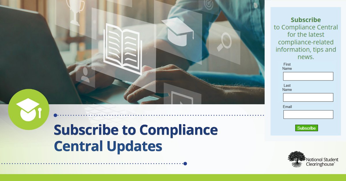 NSClearinghouse's tweet photo. Stay in the loop with the latest compliance-related information, tips, and news!

📩 Subscribe to Compliance Central to get updates delivered directly to your inbox: https://t.co/qcUTergtEq https://t.co/HnfmIyFHgN