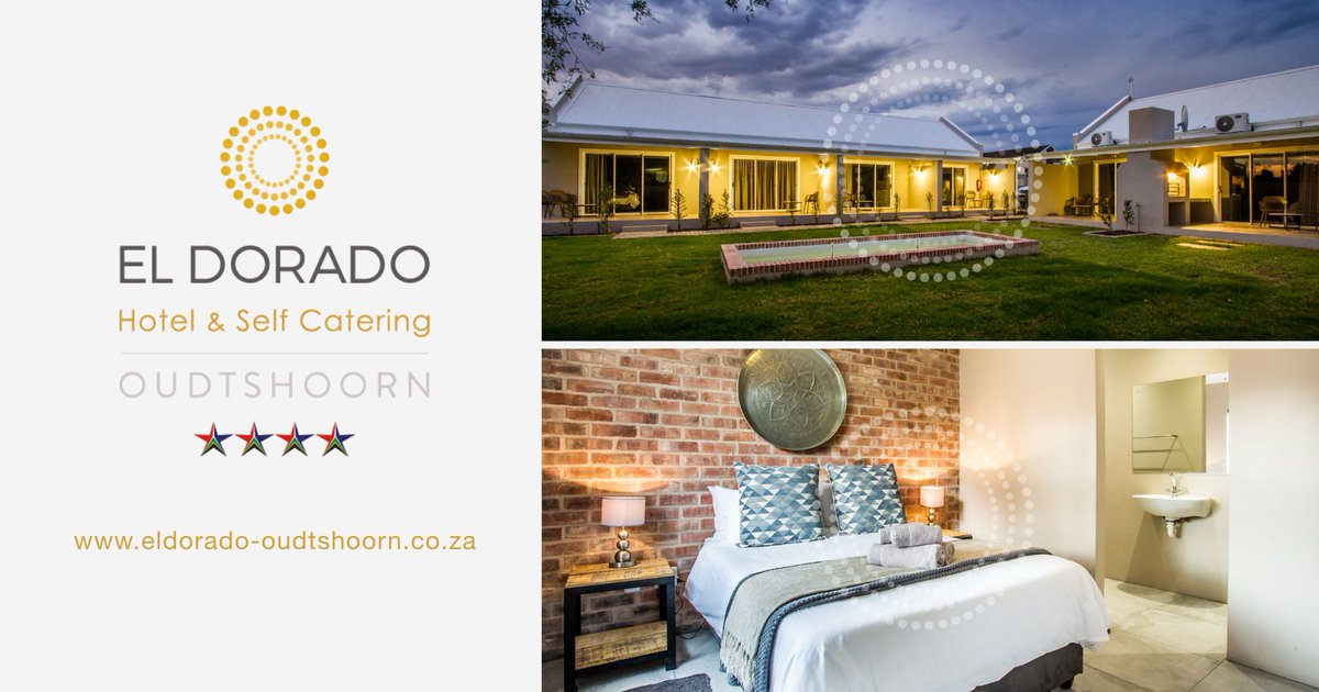 kkarooklassique's tweet photo. El Dorado Hotel offers a selection of modern and spacious self-catering units in Oudtshoorn, ideal for your stay at @kkarooklassique. Amenities include a breakfast lounge, swimming pool and laundry service. Choose between one-, two-or three-bedroom houses: https://t.co/ReUMieuPXP https://t.co/Gz9rpXMrb5
