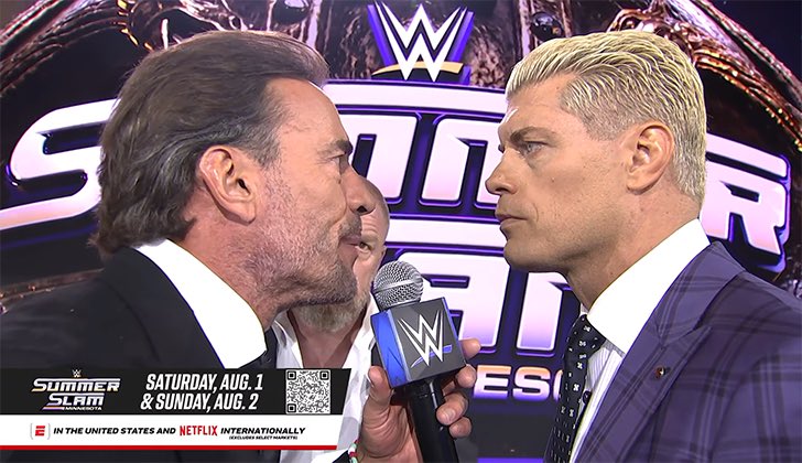 SWFscreenshots's tweet photo. Your Night 1 and Night 2 SummerSlam main events 
Punk Cody- Saturday 
Roman Seth- Sunday https://t.co/nwdgxPsCu9