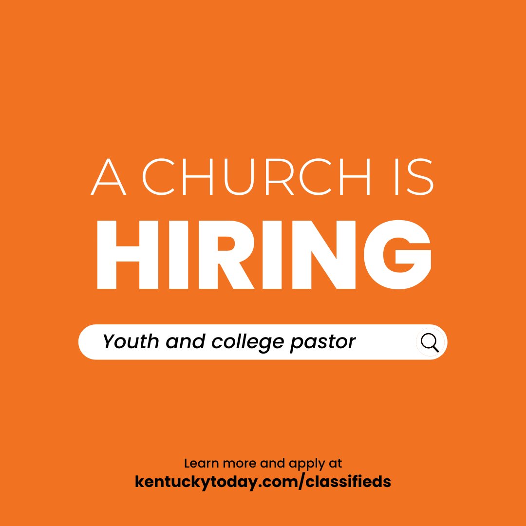 KentuckyBaptist's tweet photo. Campbellsville Baptist Church in Campbellsville, Ky., is seeking a full-time Youth and College Pastor. Learn about this and other job openings at https://t.co/l3Hq9fNHEu. Churches can place ads for free by contacting classifieds@kentuckytoday.com. https://t.co/RBie3zjsk2