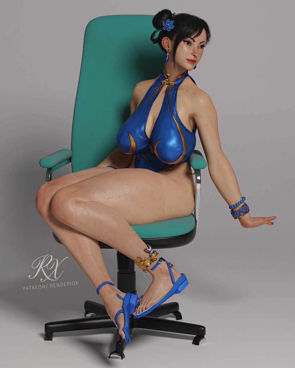 RenderioXAlt's tweet photo. Chun Li relaxing in the gaming chair

#Chunli #Streetfighter6 https://t.co/QooJGblLu6