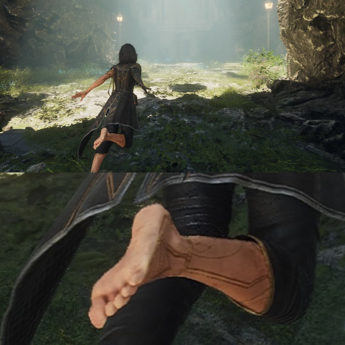 ArcanaLegacy's tweet photo. 🎮 Expedition 33

*Lune joins party*

Me: Oh cool she floats around- Ah... I can already see 1 reason why so many people like her.... 😭 NOT THE GRIPPERS OUT IN FULL VIEW🦶🏼 Girl, PUT THOSE AWAY! https://t.co/yOqqXfZuMX