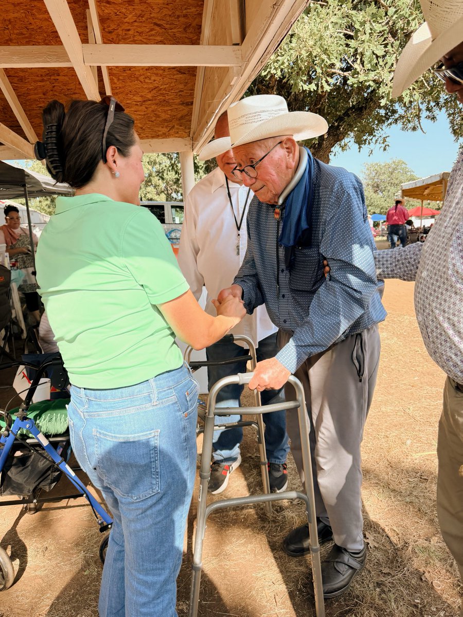 CyndiMunsonOK's tweet photo. What an honor to be the honorary guest at the 76th Annual Indian Hills Pow Wow. Thank you for welcoming me and my team into your space.  

Our current governor has spent his time in office working against tribal nations instead of with them and picking fights with political points.

I will have a genuine cabinet-level seat, with the authority to work directly with Oklahoma's tribal nations and their members, hold the state accountable to the agreements it has made, and make sure tribal leaders are at the table before decisions are made, not after.
Sovereignty is not up for negotiation. Oklahoma deserves a governor who treats our tribal nations and their citizens as partners, not targets.