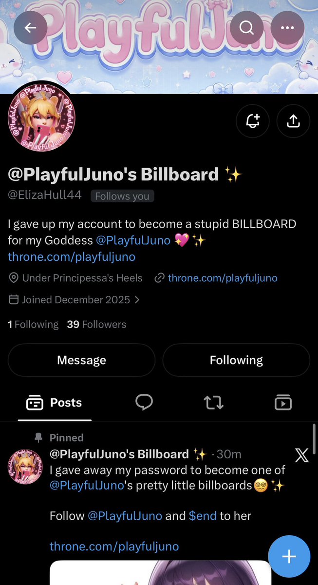 PlayfulJuno's tweet photo. Aren't my billboards just so cute?! 💖✨

https://t.co/YFDVzhlyVM

@ElizaHull44 @goontaerd 
#2dfd #accountplay #techdom #juno #overwatch https://t.co/CLPAJvMqoV