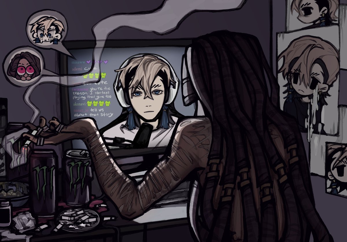fadeshanyamo_'s tweet photo. #janka 
inspired by @r0x1f3r and fic 
this is au where zanka is a streamer and jabber is his stalker https://t.co/lCilUb9b2L