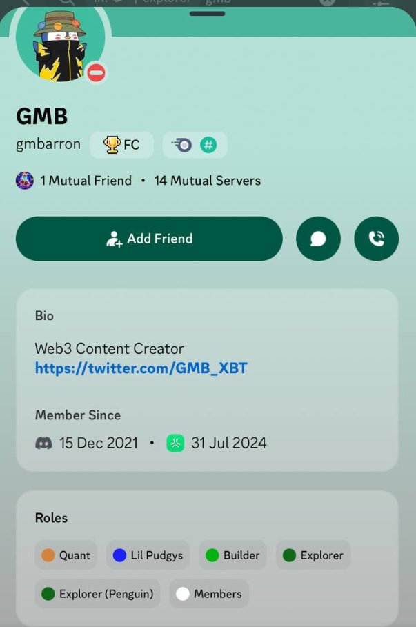nftgoy's tweet photo. GMB has lost his Community Mod role on Abstract Chain 

Dishonest people have no place in our community. https://t.co/sDw0L1rLxz