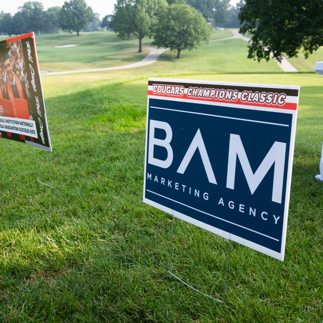 BAMMarketingSTL's tweet photo. BAM fielded a team and was a hole sponsor at the recent SIUE Athletics Cougars Champions Classic golf scramble. We had a great time supporting our client! https://t.co/F5An7gwZFG