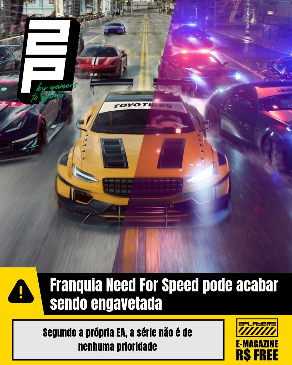 PlayersAg's tweet photo. A série Need For Speed pode ficar na geladeira depois da EA transferir a Criterion para Battlefield!

#nfs #racegame #gamer #pcgamer #games #ea #eagames #needforspeed #2p #2players #bygamerstogamers #gaming https://t.co/gzYpPxKEAA