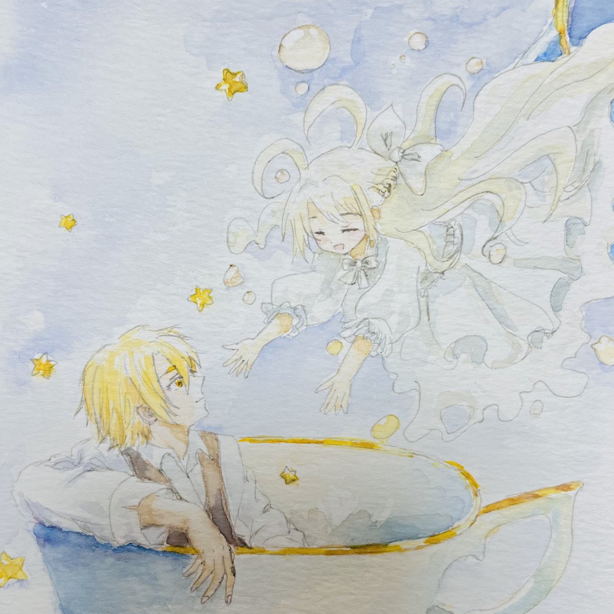 lucia_studyEng's tweet photo. 28 Blend 

#WWMホルベインチャレンジ
#WorldWatercolorMonth2026 

In my last painting, I turned black tea and milk into characters. I always take my tea and coffee with milk. 
——

水彩月間最後の絵🎨
アッサムくんに合流
ミルクティーになりました🫖 https://t.co/7oqom6dZsO