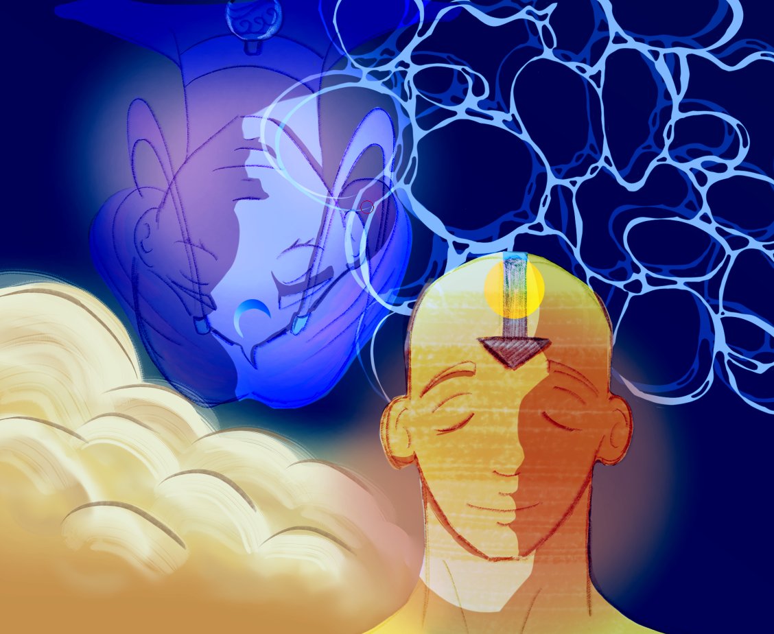 kataang_korra's tweet photo. #kataangweek2026 day 1 soulmates 

Sun and moon type of vibe 🩵 https://t.co/Kb9Wnh7pYP