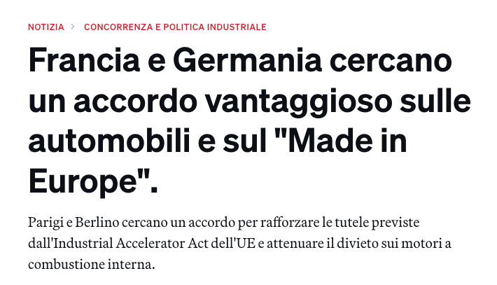 durezzadelviver's tweet photo. Ecco l'agenda setting, come dicono quelli bravi. C'è chi pensa che davvero le cose si decidano a Bruxelles, tutti e 27 seduti disciplinatamente attorno a un tavolo a discutere con cortesia e molte riverenze.
La realtà è che la Framania fa i propri affari, decide e poi li fa approvare dagli altri.
