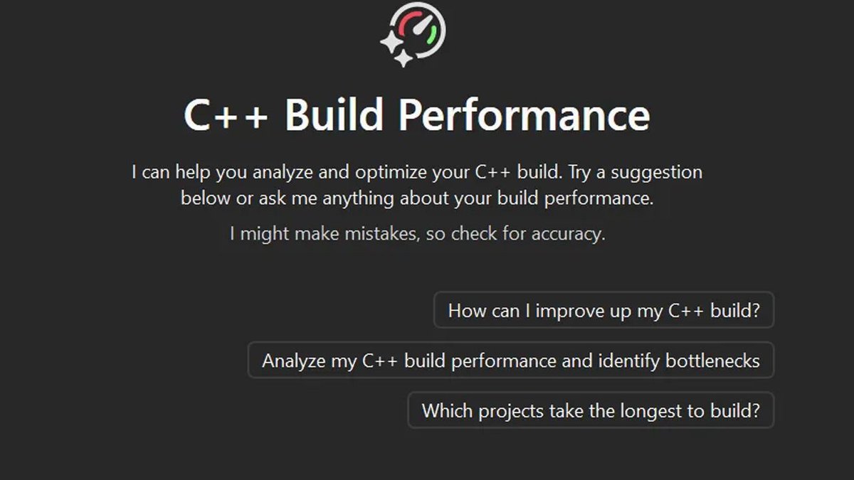 VisualStudio's tweet photo. C++ builds, but with sharper instincts.
Copilot maps your build graph, predicts minimal rebuilds, and cuts the wasted work — perfect for large, multi‑target projects.

A tighter loop, fewer rebuilds, smoother flow.

👉 https://t.co/Y4ILbB8owd https://t.co/LoHGltgCBK
