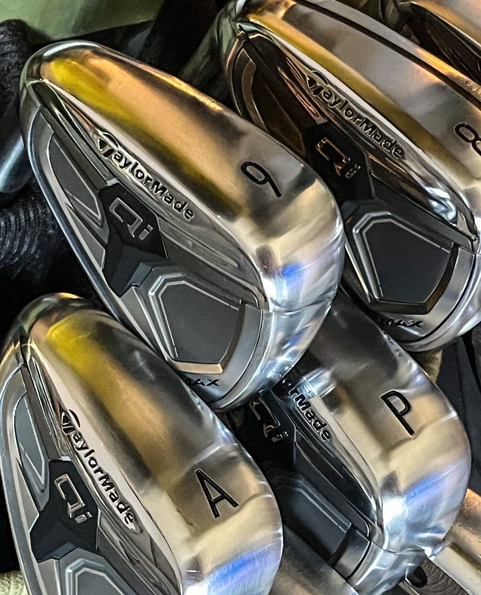 VartyCamera's tweet photo. Some new tools for the toolbox. Is this the beginning of the full swap to @TaylorMadeGolf ? They feel pretty sweet, so, we’ll see. ⛳️🏌🏻#qimax #taylormade https://t.co/LGEyxqkl4E