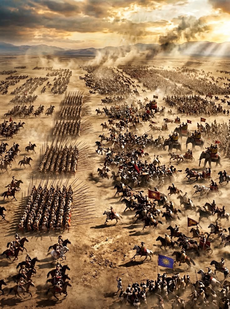 PopcornPlug_'s tweet photo. Battle of Gaugamela https://t.co/M1RNo0nh9A