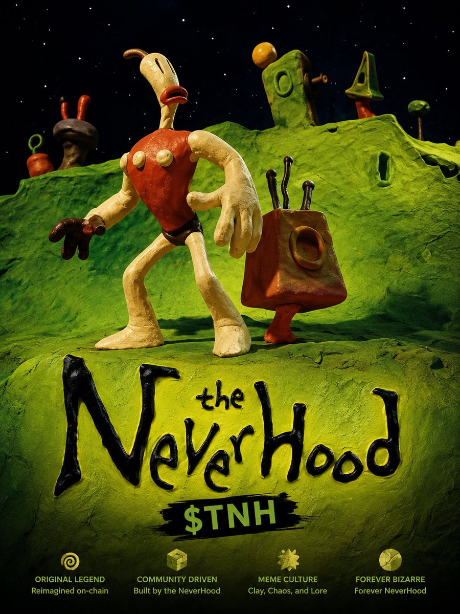 thenever_hood's tweet photo. Some legends deserve a second life.

Welcome to The Never Hood. 🧱
A clay-built meme reborn on Robinhood Chain.

Weird. Nostalgic. Community-driven.

The hood never dies.

$TNH 🟢 https://t.co/AGT9sP6slh
